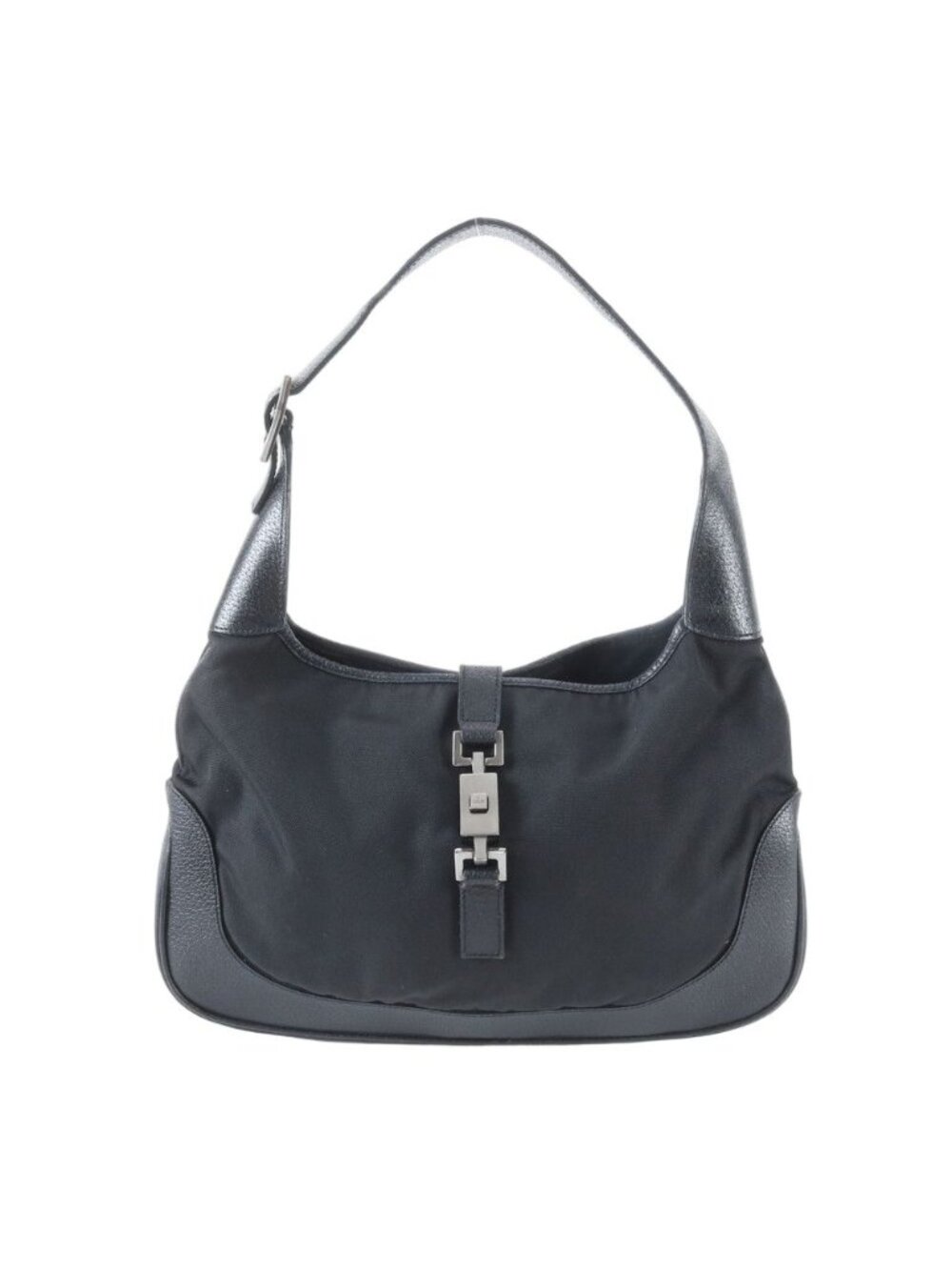 Gucci Jackie 001 Leather Shoulder Bag Tote Hand Black
